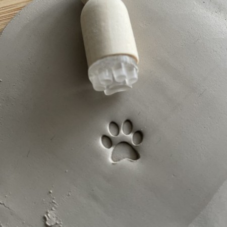 Tampon Poterie Patte de chien Patte de chat